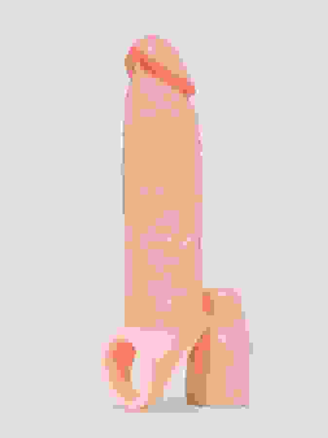 Fantasy X-Tensions 2 Extra Inch Silicone Penis Extender with Strap, Flesh Pink, hi-res